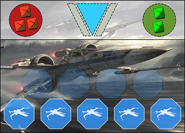 Die X-Wing Schiffskarte